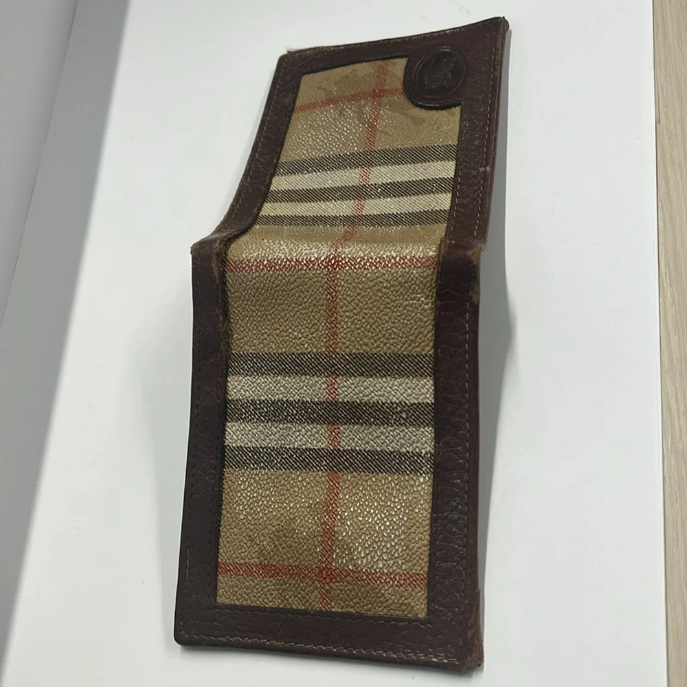 Burberry Vintage Bifold Wallet Nova Check Brown